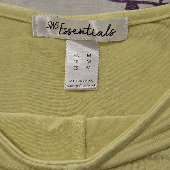 NWOT Stitches - Pale Yellow Crop Top - Picture 5 of 10